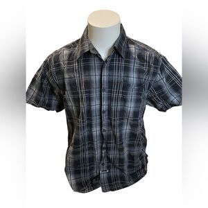 South Pole Black and White Casual Button Down Shirt